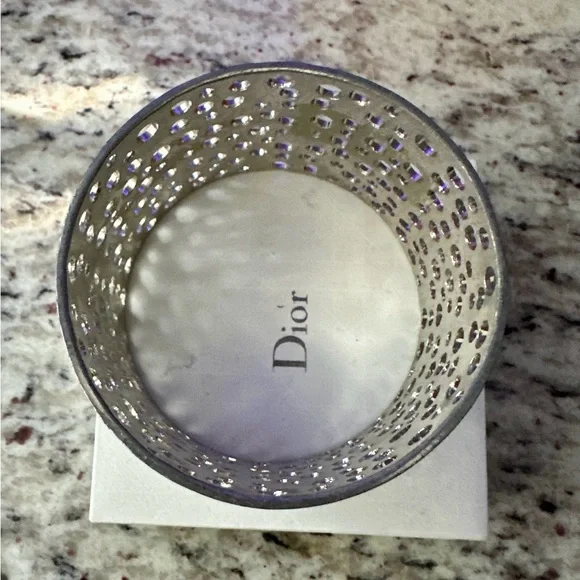 Vintage Silver Plated Cutout Wide Bangle Bracelet - Picture 5 of 5